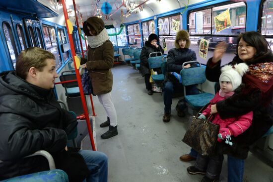 New Year tram in Moscow