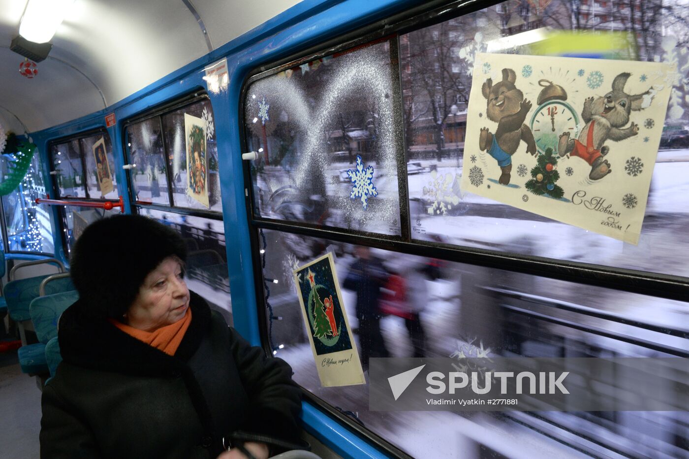 New Year tram in Moscow