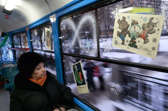 New Year tram in Moscow