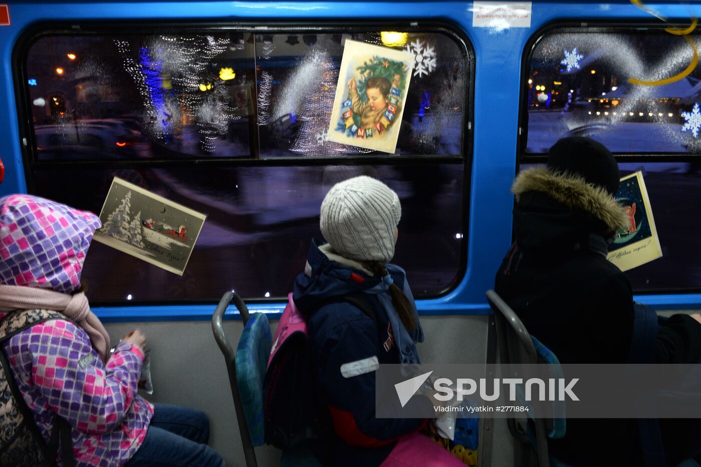 New Year tram in Moscow