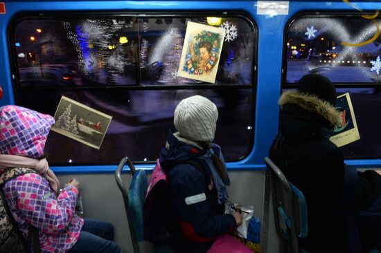 New Year tram in Moscow