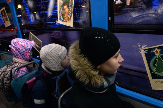 New Year tram in Moscow