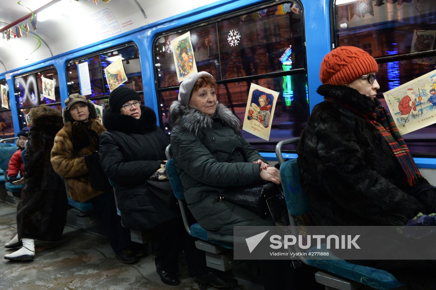 New Year tram in Moscow