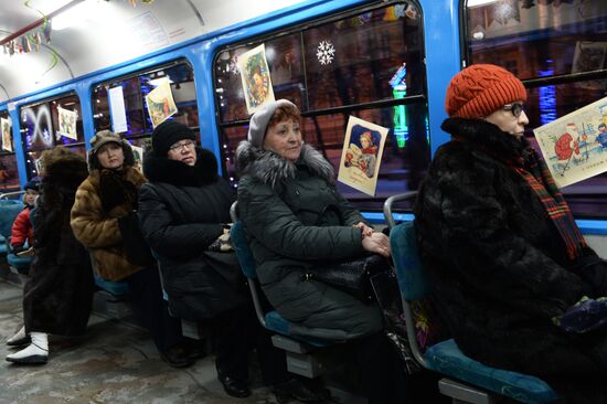 New Year tram in Moscow