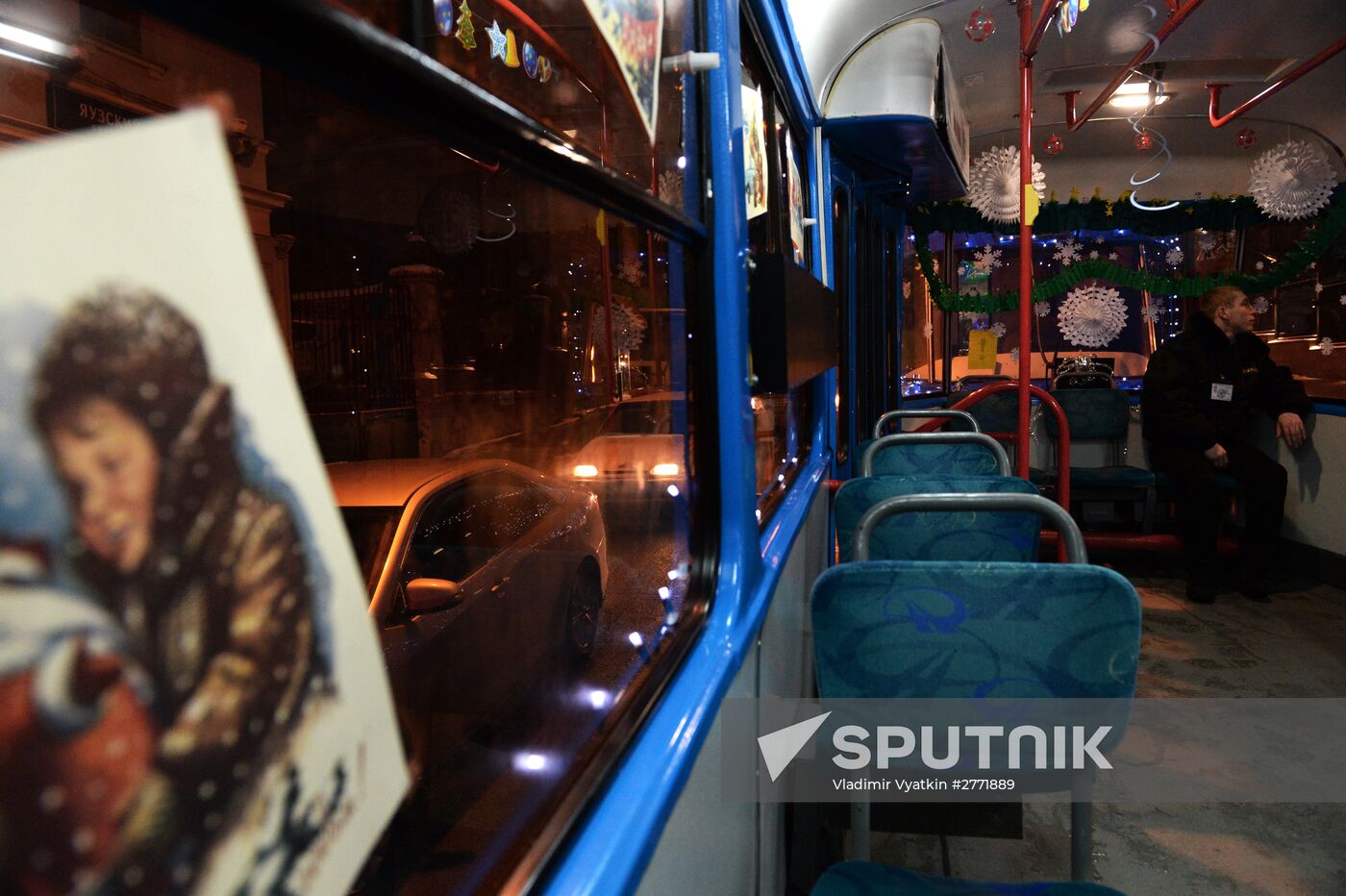 New Year tram in Moscow