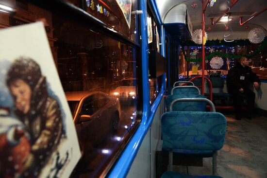 New Year tram in Moscow