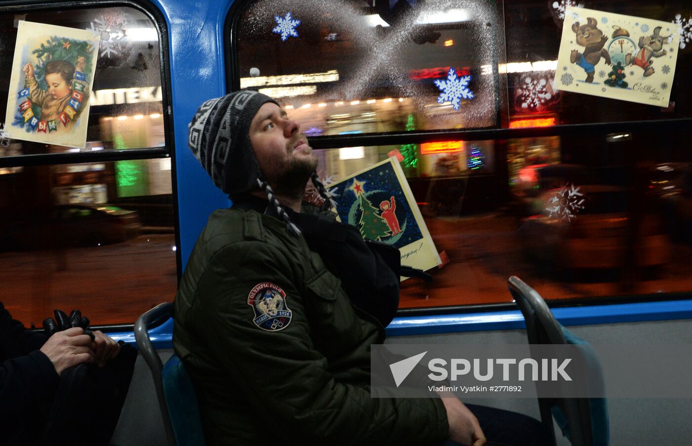 New Year tram in Moscow