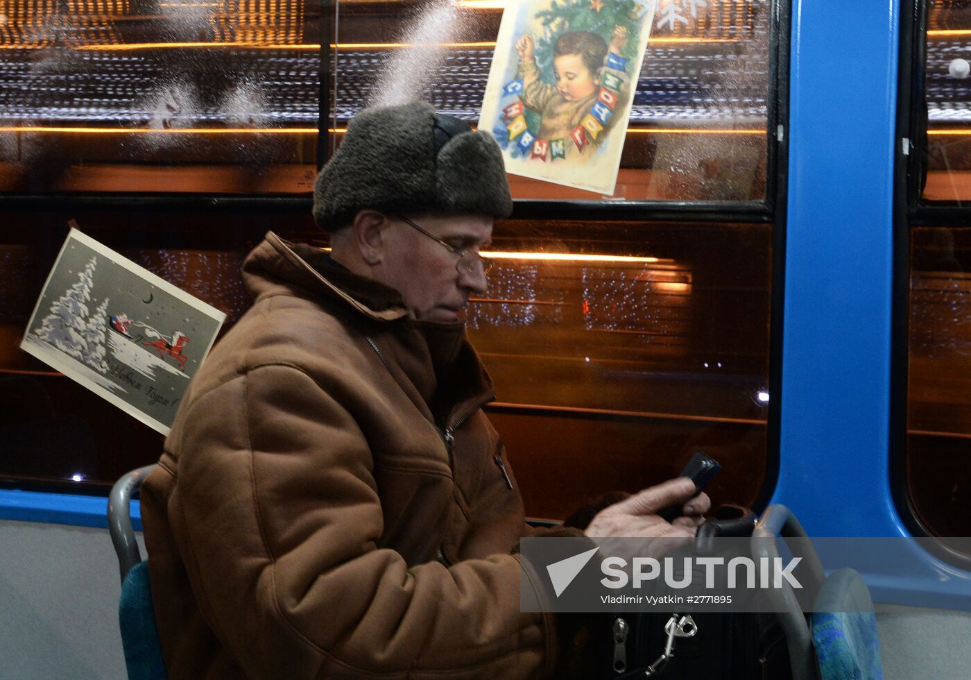 New Year tram in Moscow