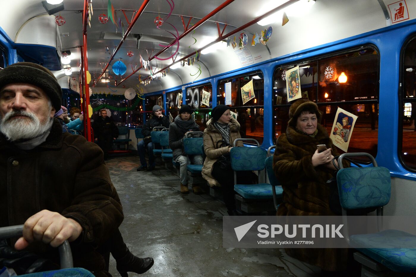 New Year tram in Moscow