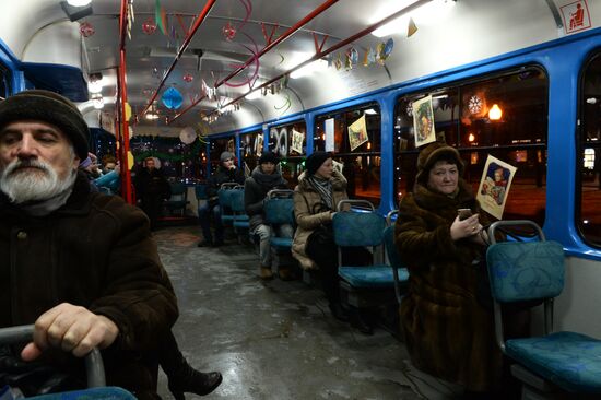 New Year tram in Moscow
