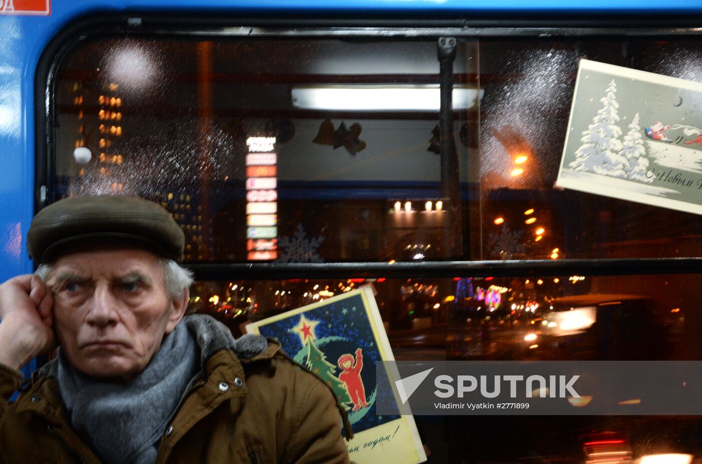 New Year tram in Moscow