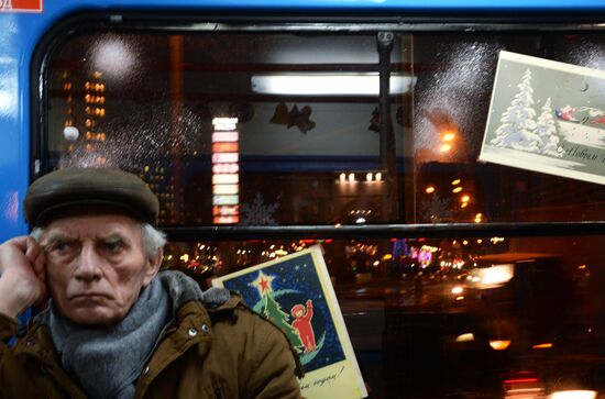 New Year tram in Moscow