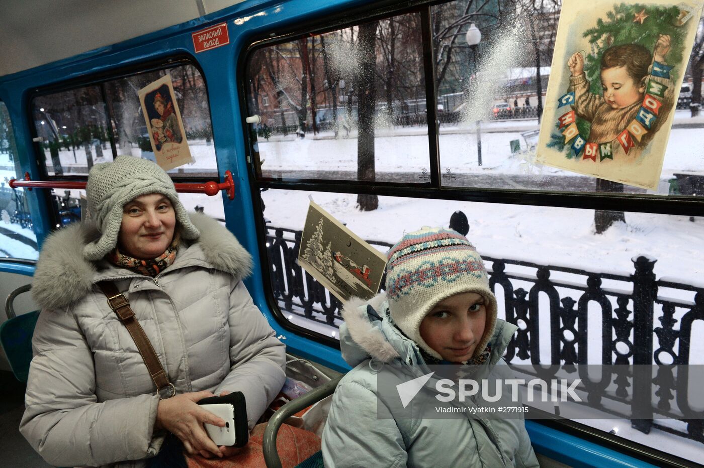 New Year tram in Moscow