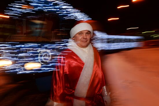 New Year tram in Moscow