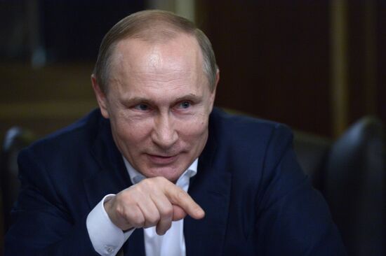 Russian President Vladimir Putin interviewed by Germany's Bild magazine