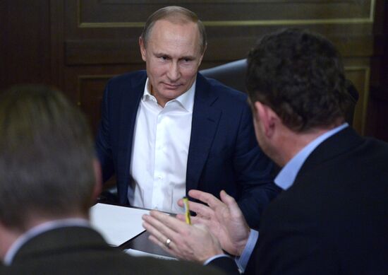 Russian President Vladimir Putin interviewed by Germany's Bild magazine