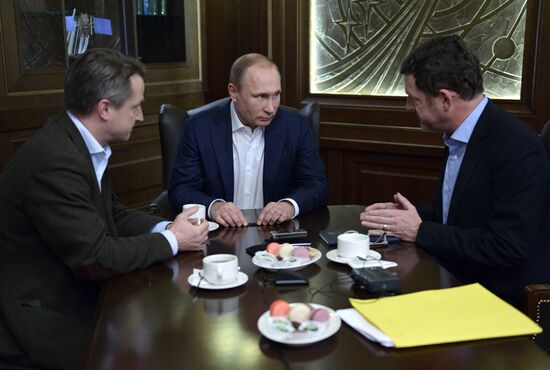 Russian President Vladimir Putin interviewed by Germany's Bild magazine