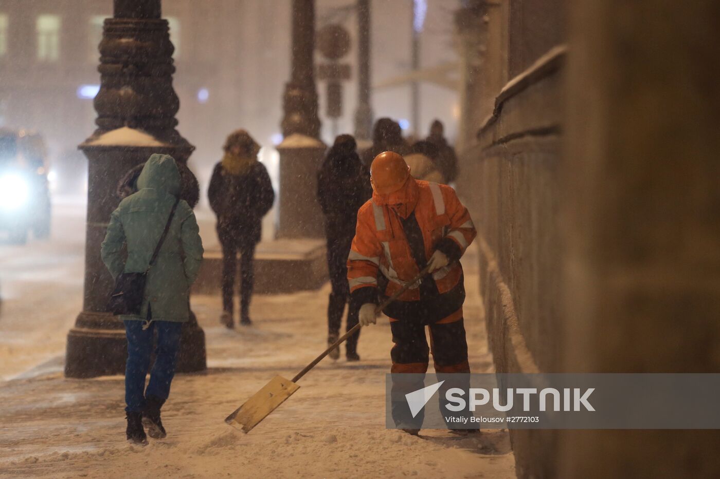 Snowfall in Moscow