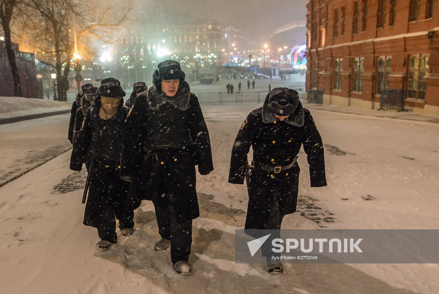 Snowfall in Moscow