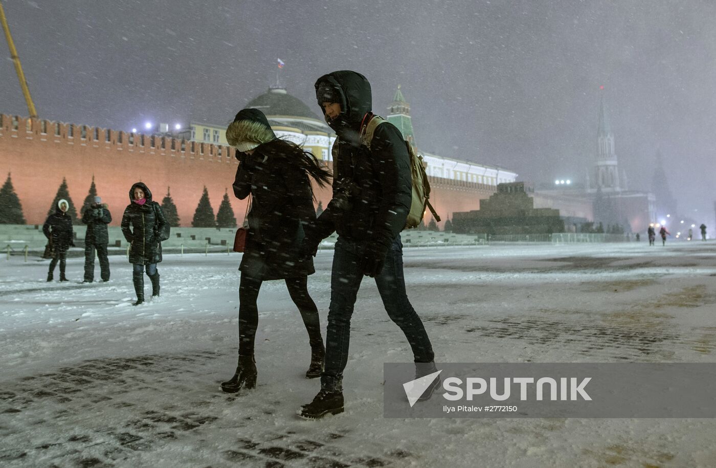 Snowfall in Moscow