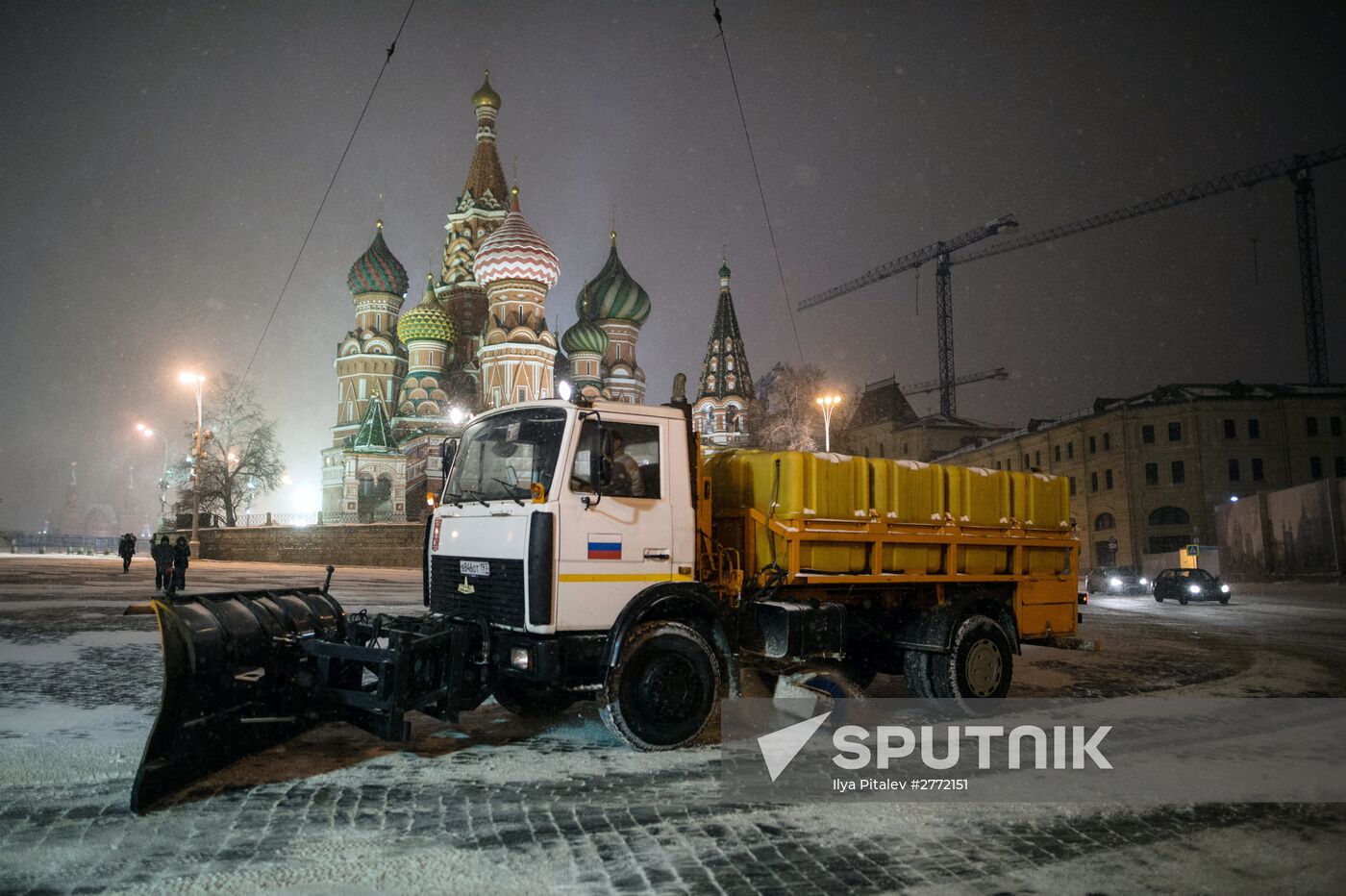 Snowfall in Moscow