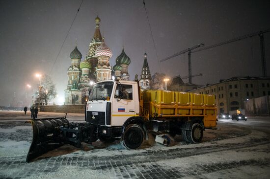 Snowfall in Moscow