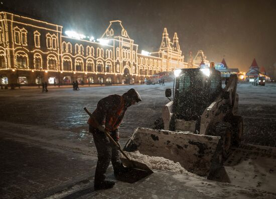 Snowfall in Moscow