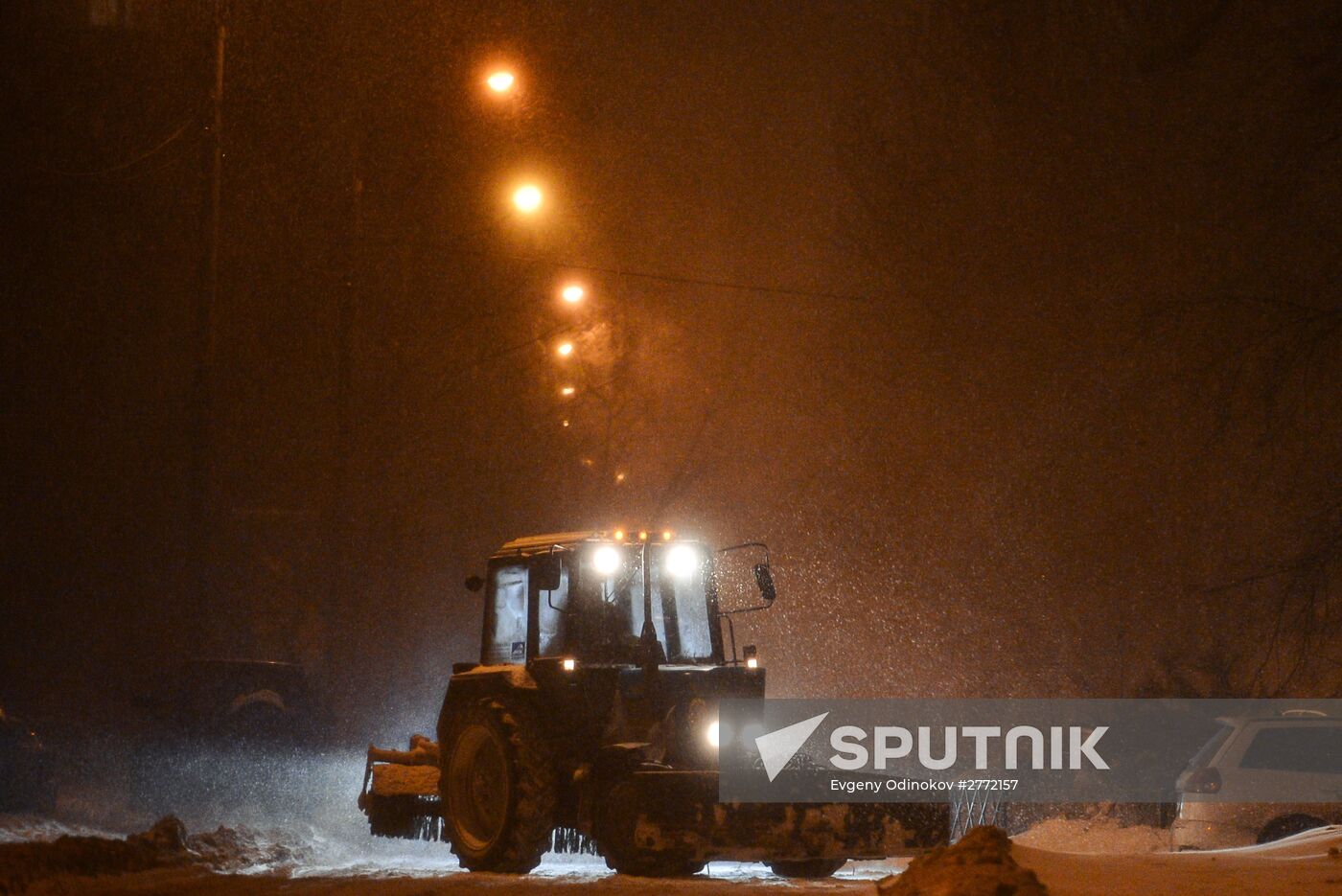 Snowfall in Moscow