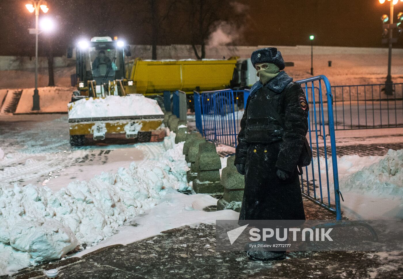 Snowfall in Moscow