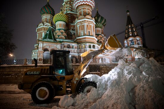 Snowfall in Moscow