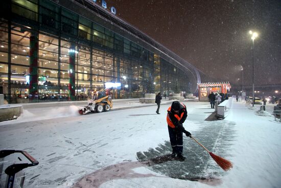 Snowfall in Moscow