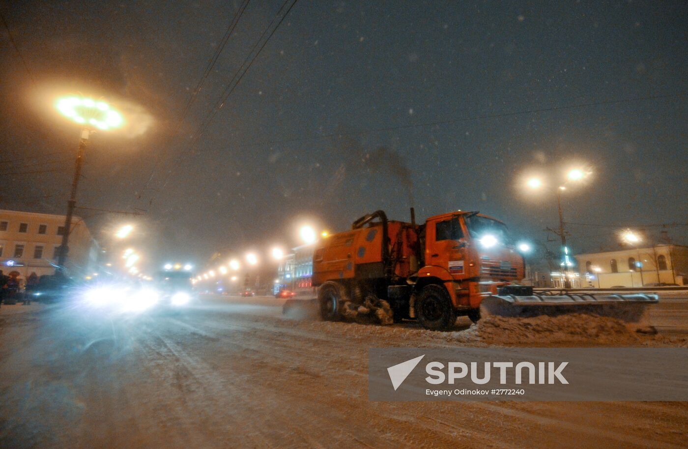 Snowfall in Moscow