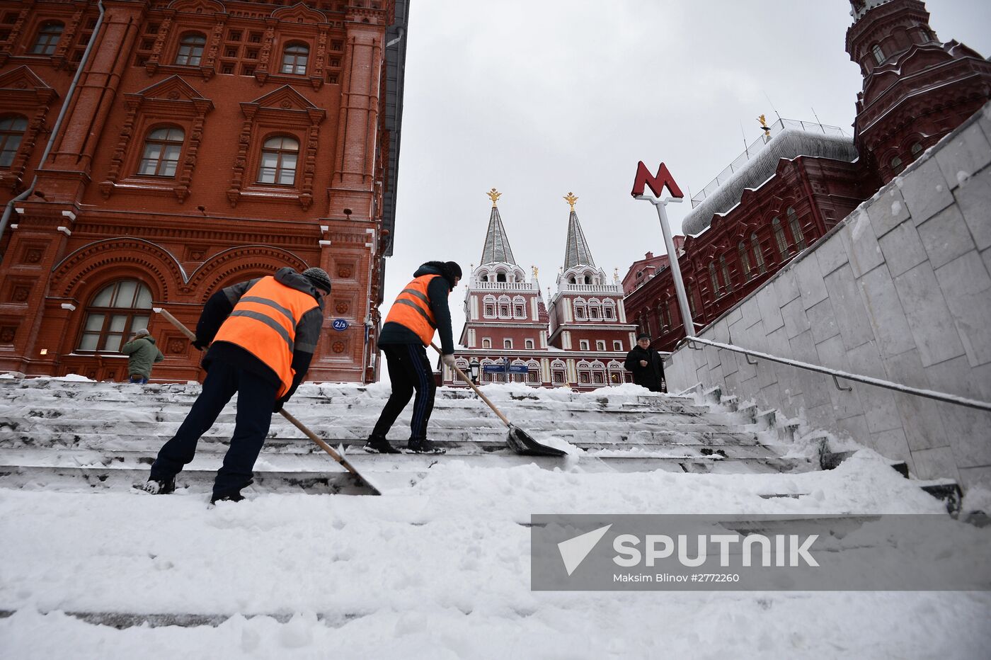 Heavy snowfall in Moscow