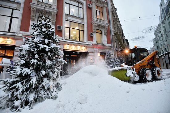 Heavy snowfall in Moscow