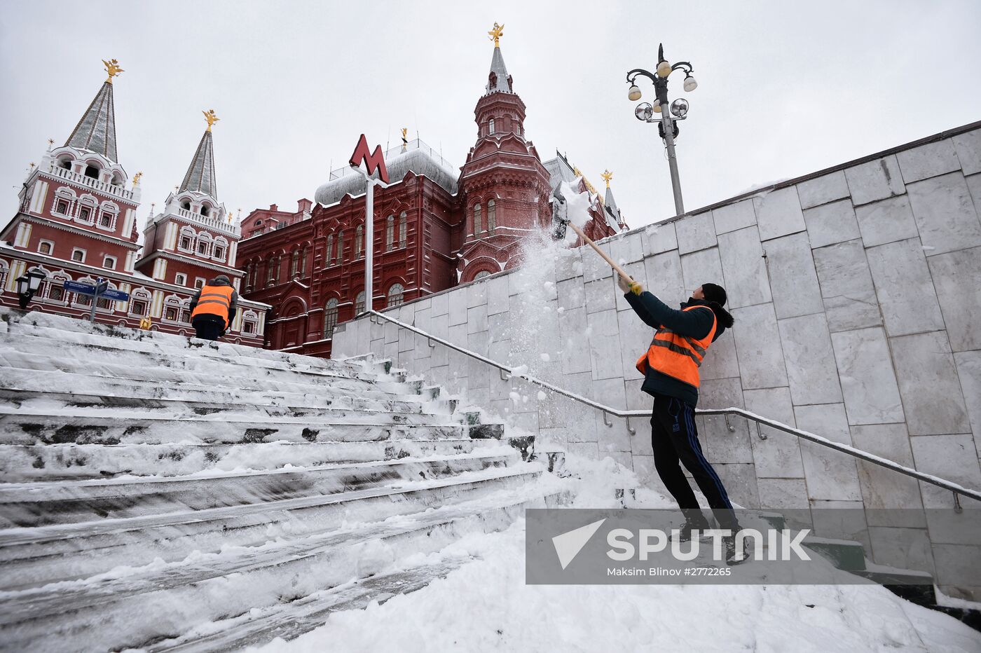 Heavy snowfall in Moscow