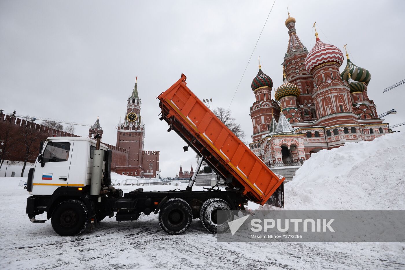 Heavy snowfall in Moscow