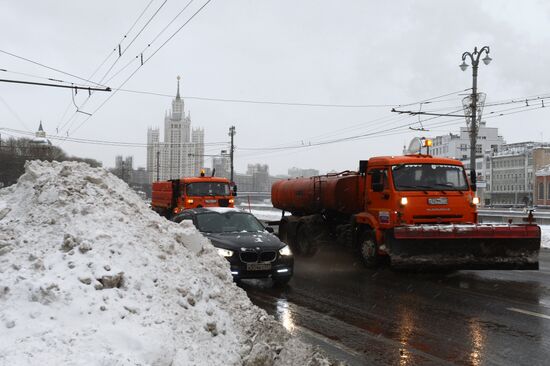 Heavy snowfall in Moscow