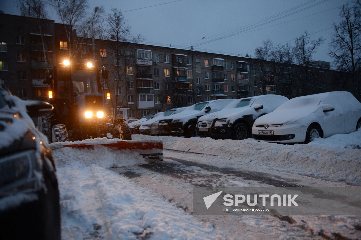 Heavy snowfall in Moscow