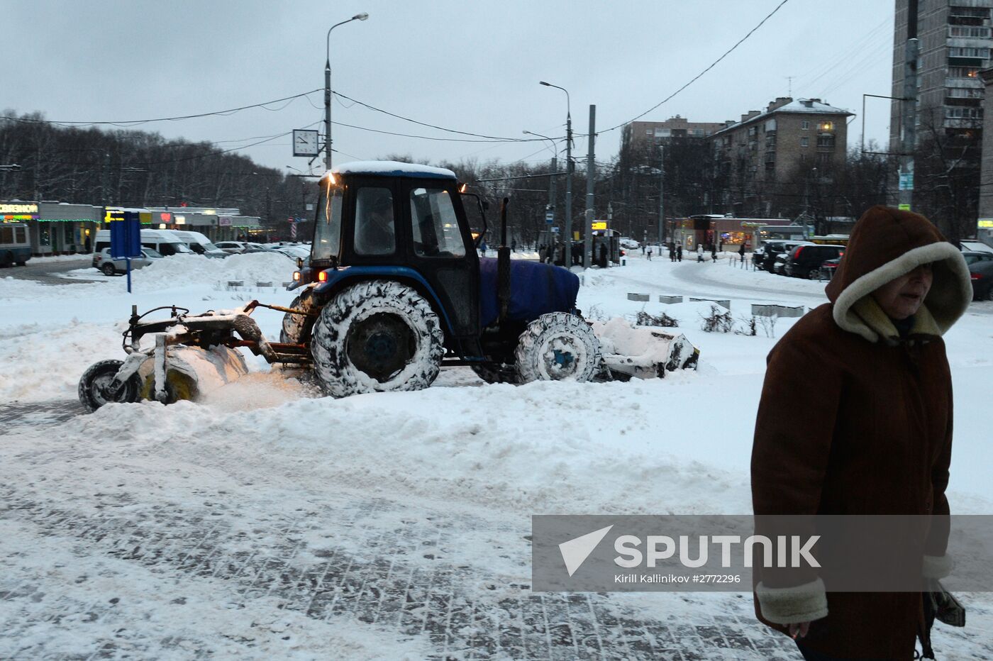Heavy snowfall in Moscow