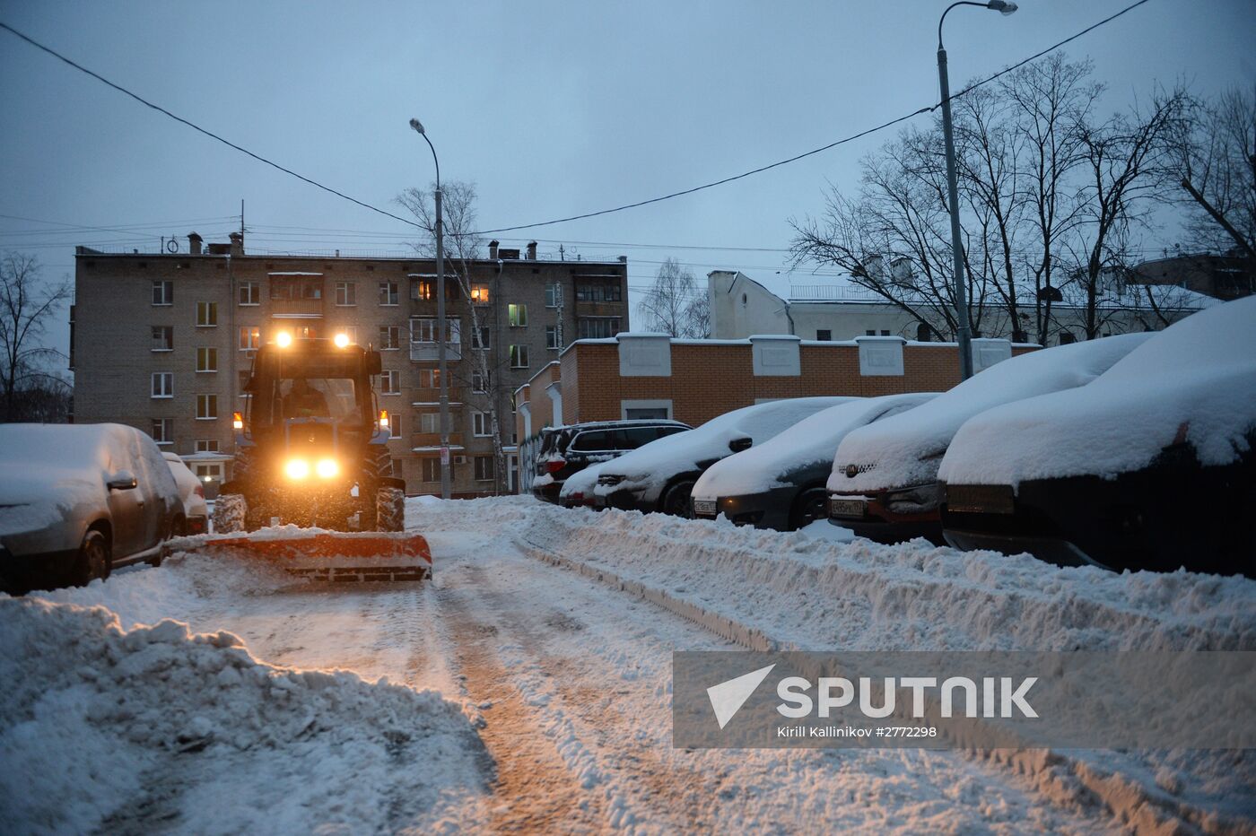 Heavy snowfall in Moscow