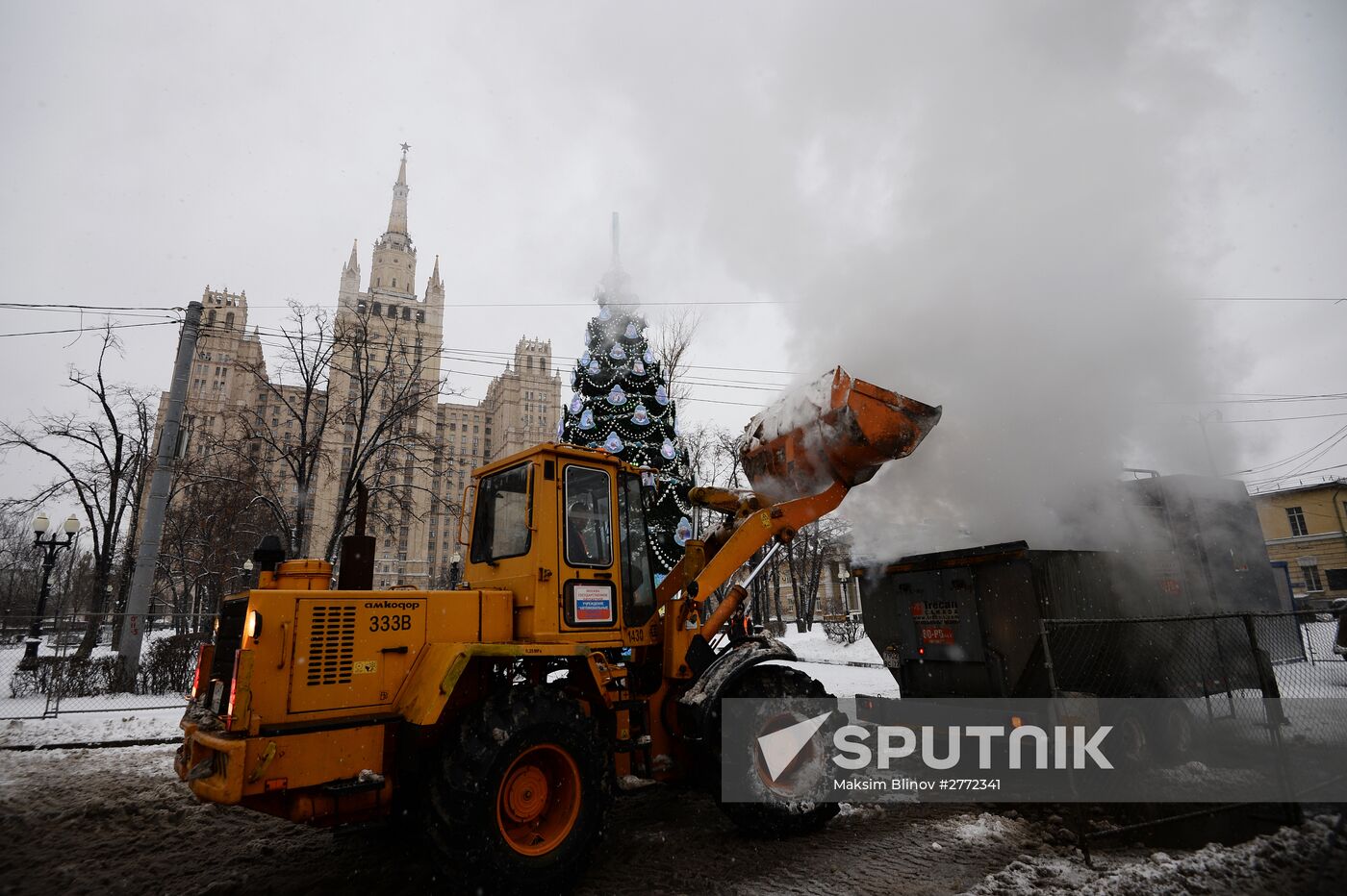 Heavy snowfall in Moscow