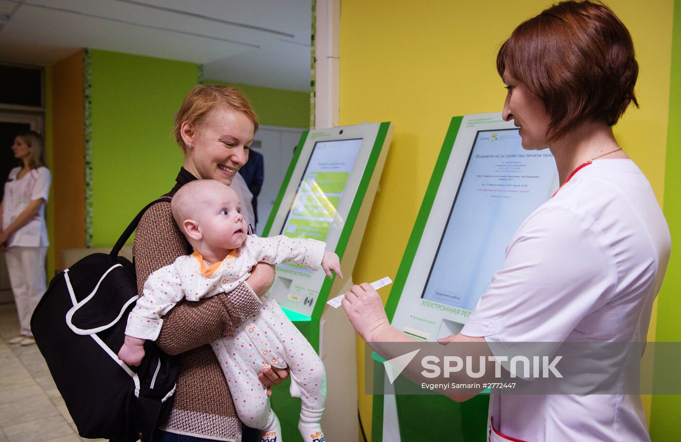 Moscow Mayor Sergei Sobyanin visits Children's City Clinic No. 125