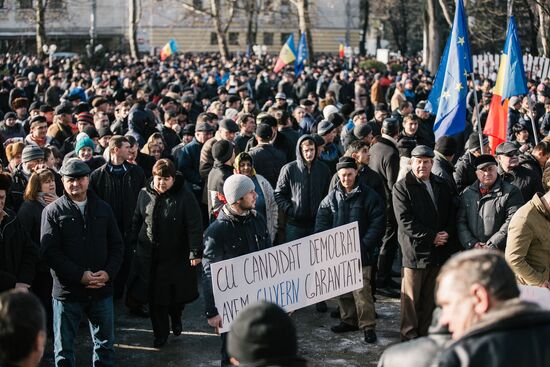 Opposition rally in Moldova