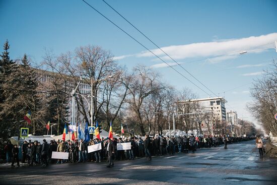 Opposition rally in Moldova