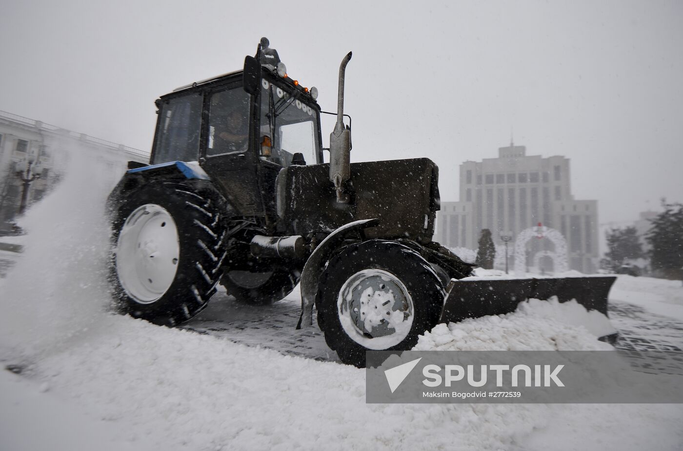 Snow removal in Kazan