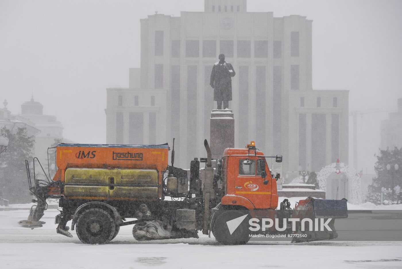 Snow removal in Kazan