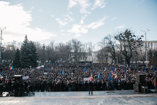 Opposition rally in Moldova