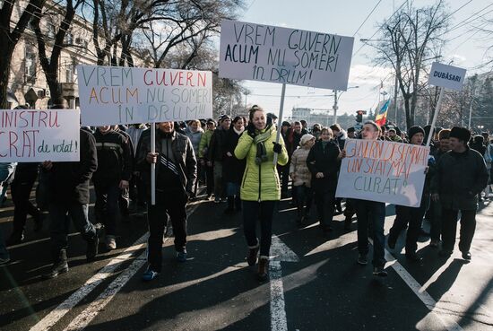Opposition rally in Moldova