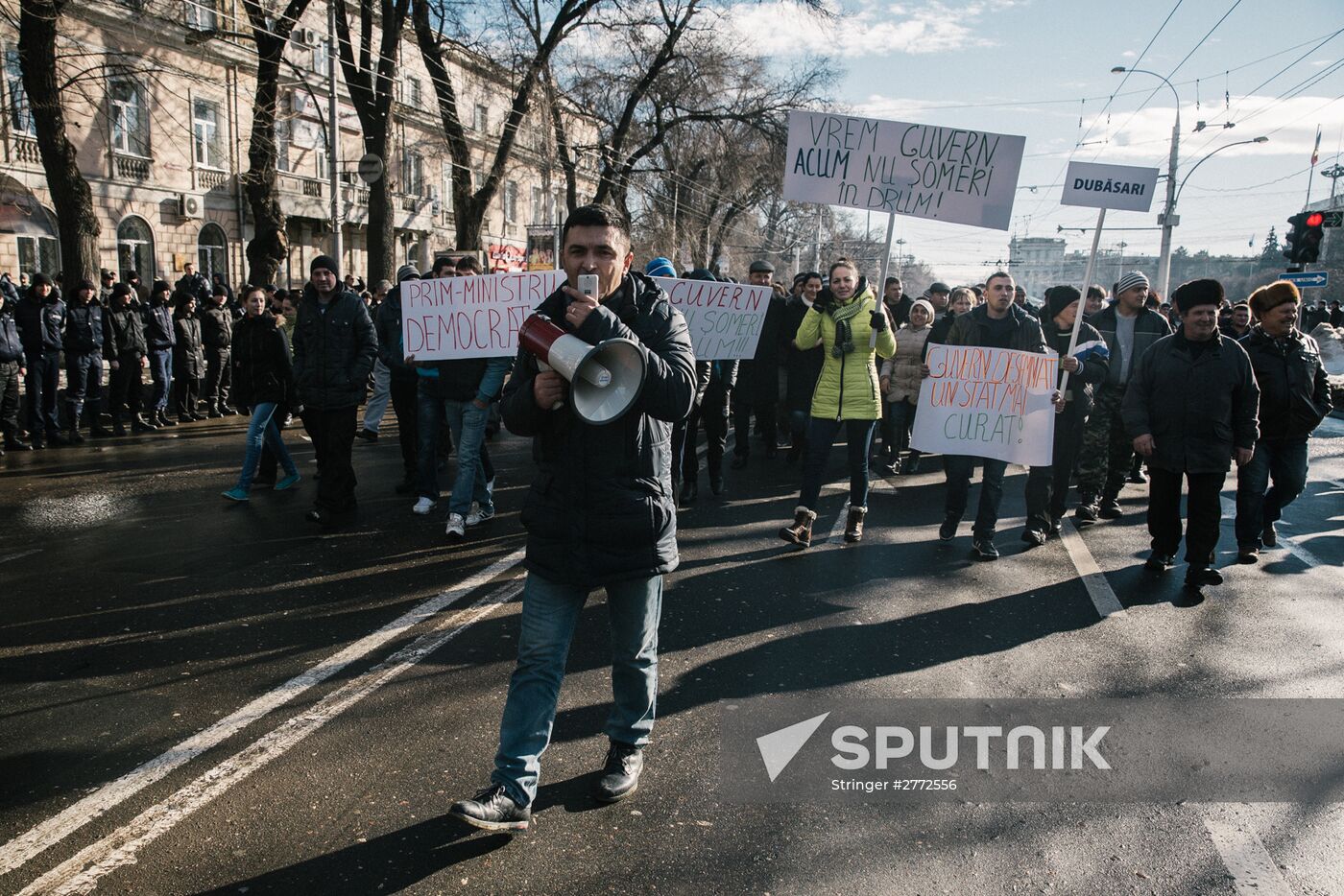 Opposition rally in Moldova