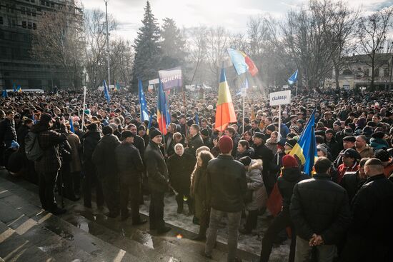 Opposition rally in Moldova